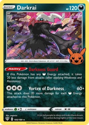 Darkrai 105/189 - Holofoil Trick or Trade BOOster Bundle
