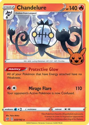 Chandelure 033/192 - Holofoil Trick or Trade BOOster Bundle