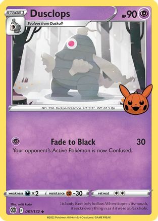 Dusclops 061/172 Trick or Trade BOOster Bundle