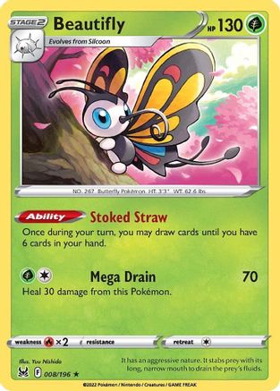 Beautifly 008/196 - Holofoil Lost Origin