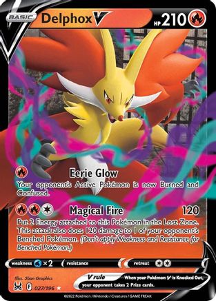 Delphox V 027/196 - Holofoil Lost Origin