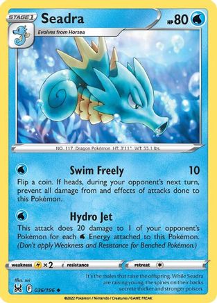 Seadra 036/196 - Reverse Holofoil Lost Origin