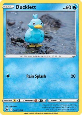 Ducklett 046/196 - Reverse Holofoil Lost Origin