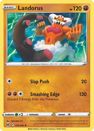 Landorus 105/196 - Reverse Holofoil Lost Origin