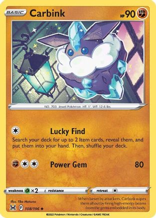 Carbink 108/196 - Reverse Holofoil Lost Origin