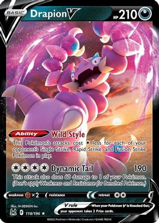 Drapion V 118/196 - Holofoil Lost Origin