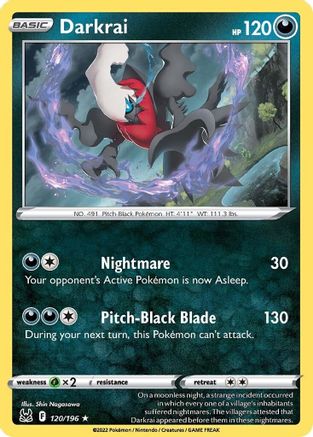 Darkrai 120/196 - Reverse Holofoil Lost Origin
