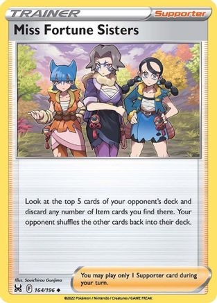 Miss Fortune Sisters 164/196 - Reverse Holofoil Lost Origin