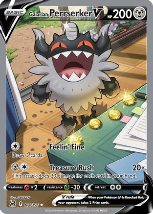 Galarian Perrserker V (Alternate Full Art) 184/196 - Holofoil Lost Origin