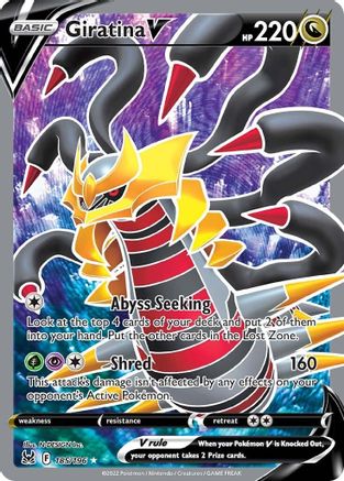 Giratina V (Full Art) 185/196 - Holofoil Lost Origin
