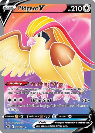 Pidgeot V (Full Art) 188/196 - Holofoil Lost Origin