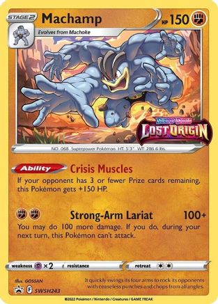 Machamp (Prerelease) SWSH243 - Holofoil SWSH Sword & Shield Promo Cards
