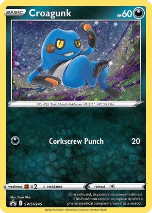 Croagunk (Cosmos Holo) SWSH245 - Holofoil SWSH Sword & Shield Promo Cards