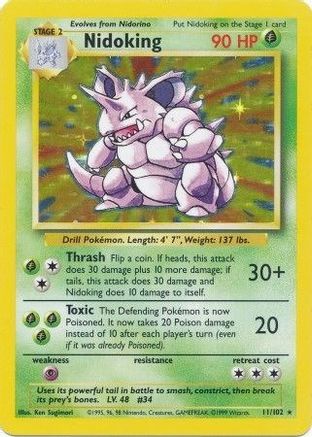Nidoking 011/102 - Unlimited Holofoil Base Set