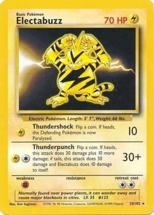 Electabuzz 020/102 - Unlimited Base Set