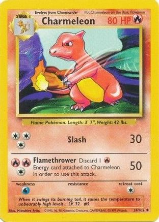 Charmeleon 024/102 - Unlimited Base Set