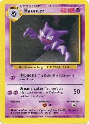 Haunter 029/102 - Unlimited Base Set