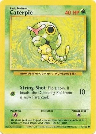 Caterpie 045/102 - Unlimited Base Set