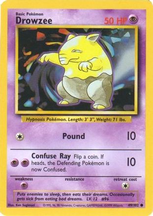 Drowzee 049/102 - Unlimited Base Set