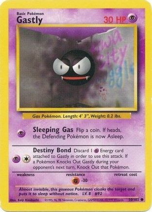 Gastly 050/102 - Unlimited Base Set