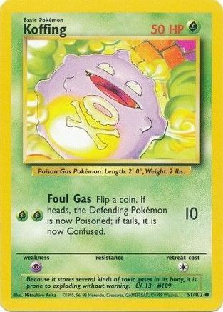 Koffing 051/102 - Unlimited Base Set