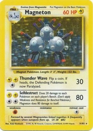 Magneton 009/102 - Unlimited Holofoil Base Set