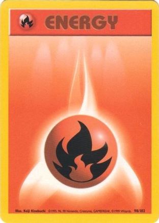 Fire Energy 098/102 - Unlimited Base Set