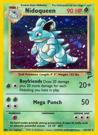 Nidoqueen 012/130 - Holofoil Base Set 2