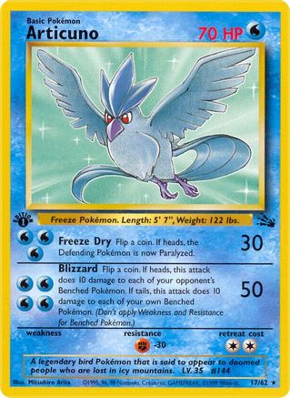 Articuno 017/62 - 1st Edition Fossil