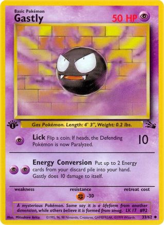 Gastly 033/62 - 1st Edition Fossil