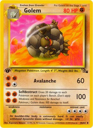 Golem 036/62 - 1st Edition Fossil