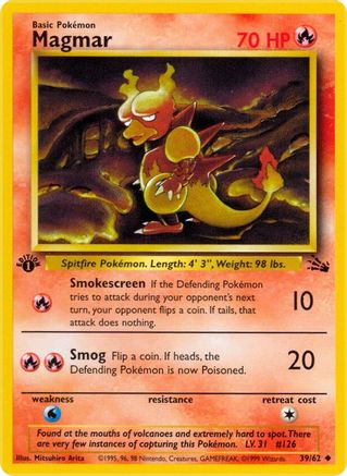 Magmar 039/62 - 1st Edition Fossil
