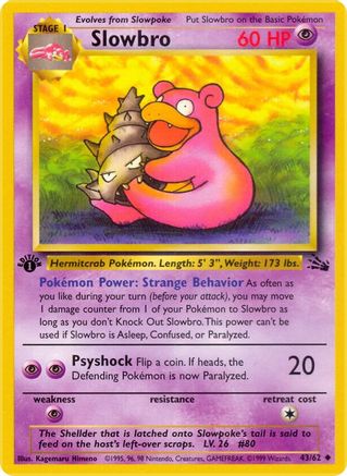Slowbro 043/62 - 1st Edition Fossil