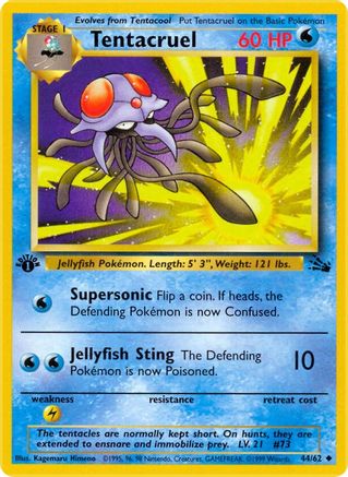 Tentacruel 044/62 - 1st Edition Fossil