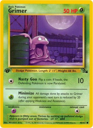 Grimer 048/62 - 1st Edition Fossil