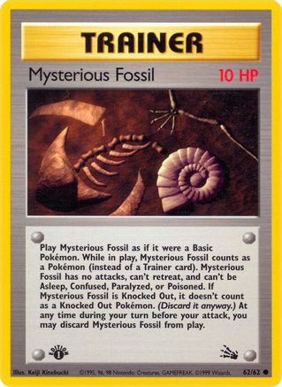 Mysterious Fossil 062/62 - 1st Edition Fossil