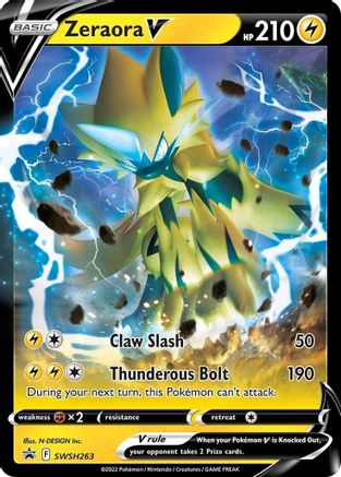 Zeraora V SWSH263 - Holofoil SWSH Sword & Shield Promo Cards