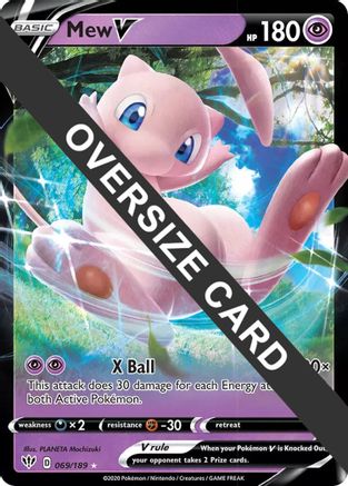 Mew V 069/189 - Holofoil Jumbo Cards