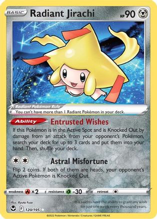 Radiant Jirachi 120/195 - Holofoil Silver Tempest