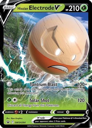 Hisuian Electrode V SWSH294 - Holofoil SWSH Sword & Shield Promo Cards
