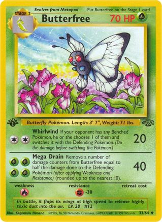 Butterfree 033/64 - 1st Edition Jungle