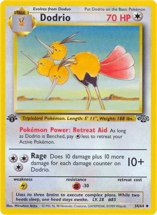 Dodrio 034/64 - 1st Edition Jungle
