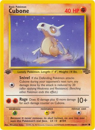 Cubone 050/64 - 1st Edition Jungle
