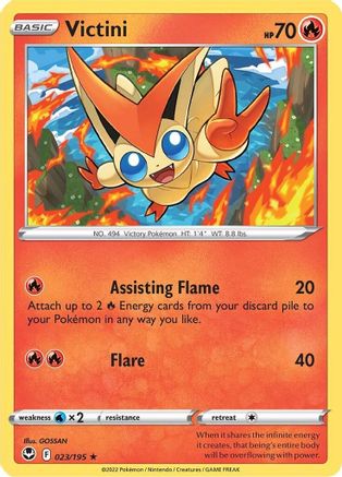 Victini 023/195 - Reverse Holofoil Silver Tempest