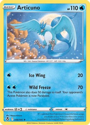 Articuno 036/195 - Holofoil Silver Tempest