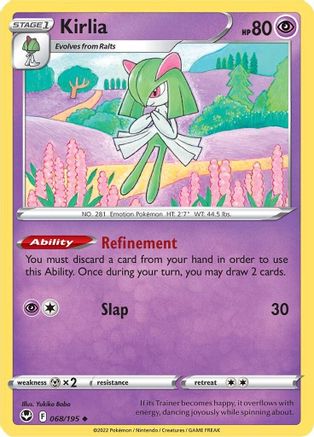 Kirlia 068/195 - Reverse Holofoil Silver Tempest