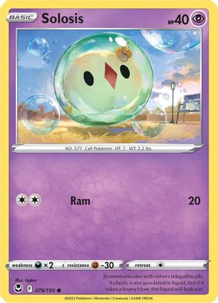 Solosis 076/195 - Reverse Holofoil Silver Tempest