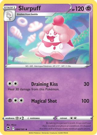 Slurpuff 084/195 - Reverse Holofoil Silver Tempest
