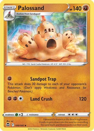 Palossand 100/195 - Reverse Holofoil Silver Tempest