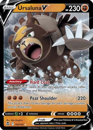 Ursaluna V 102/195 - Holofoil Silver Tempest